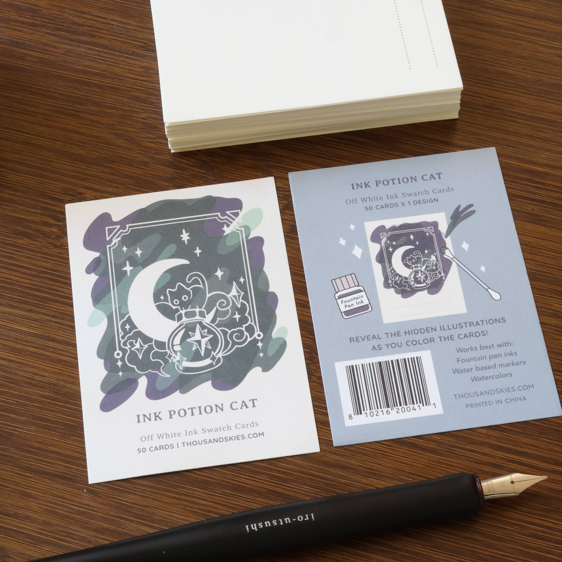 Ink Potion Cat Ink Cards Pack of 50 by Thousand Skies | Papertail Fox