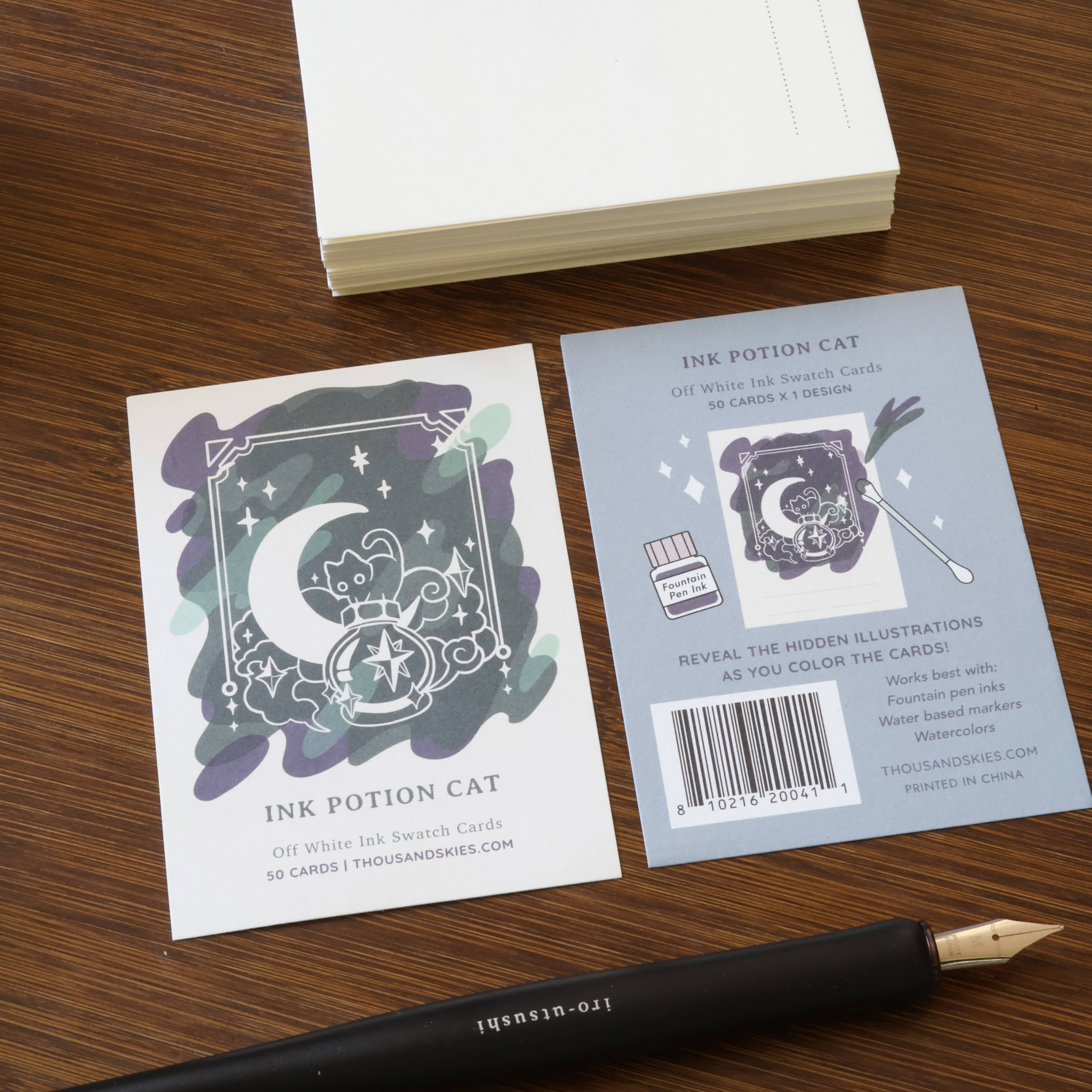 Ink Potion Cat Ink Cards Pack of 50 by Thousand Skies | Papertail Fox