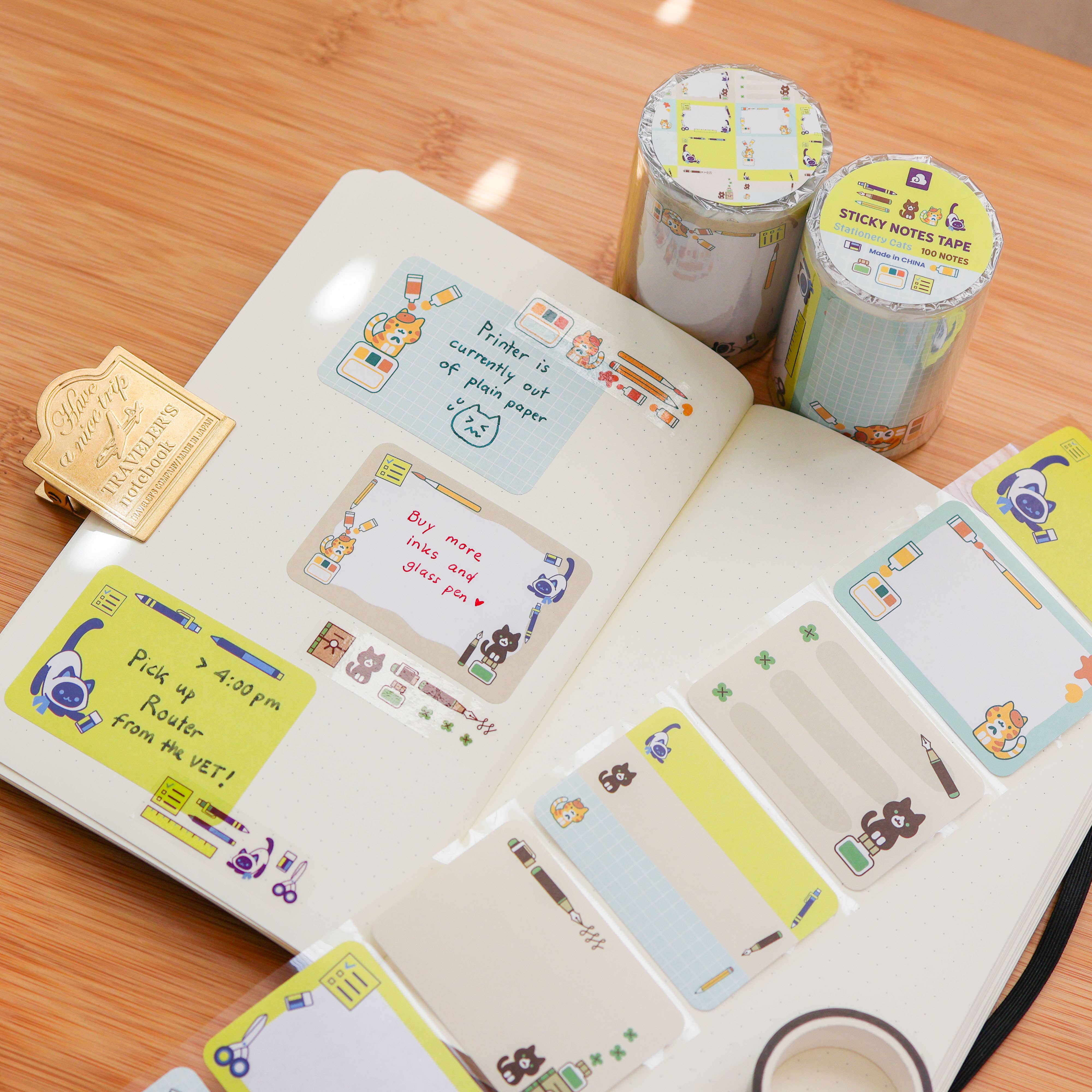 Stationery Cats Paper Roll Labels by Thousand Skies | Papertail Fox