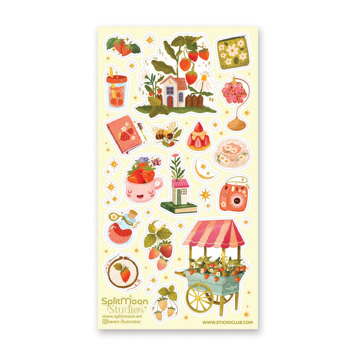 Berry Patch Cottage Sticker Sheet by Stickii | Papertail Fox