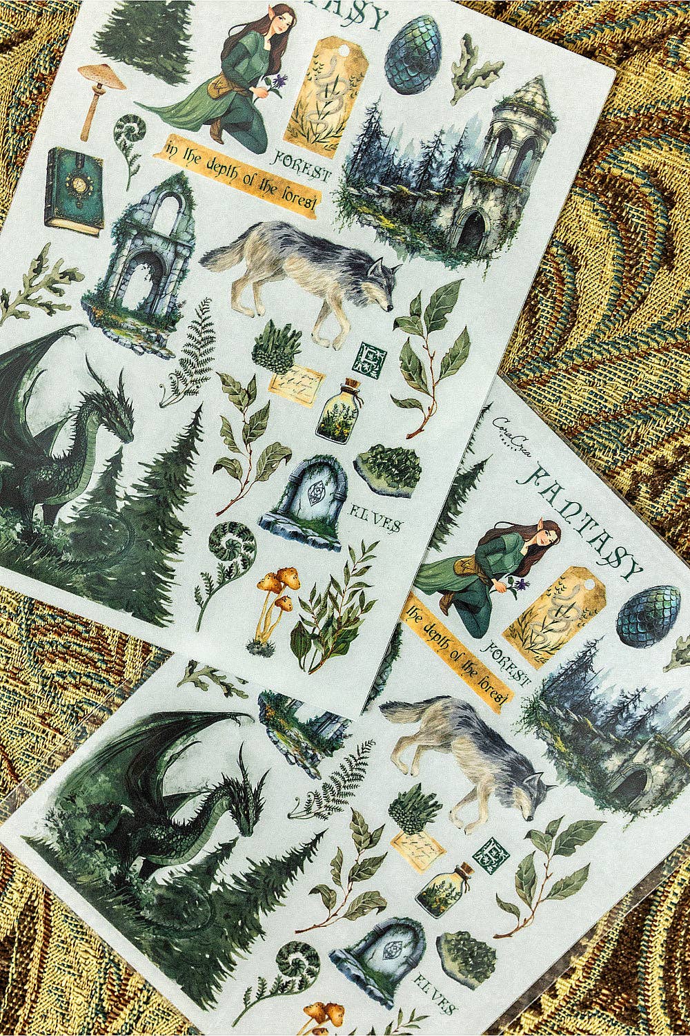 Forest Fantasy Transfer Stickers | CoraCreaCrafts