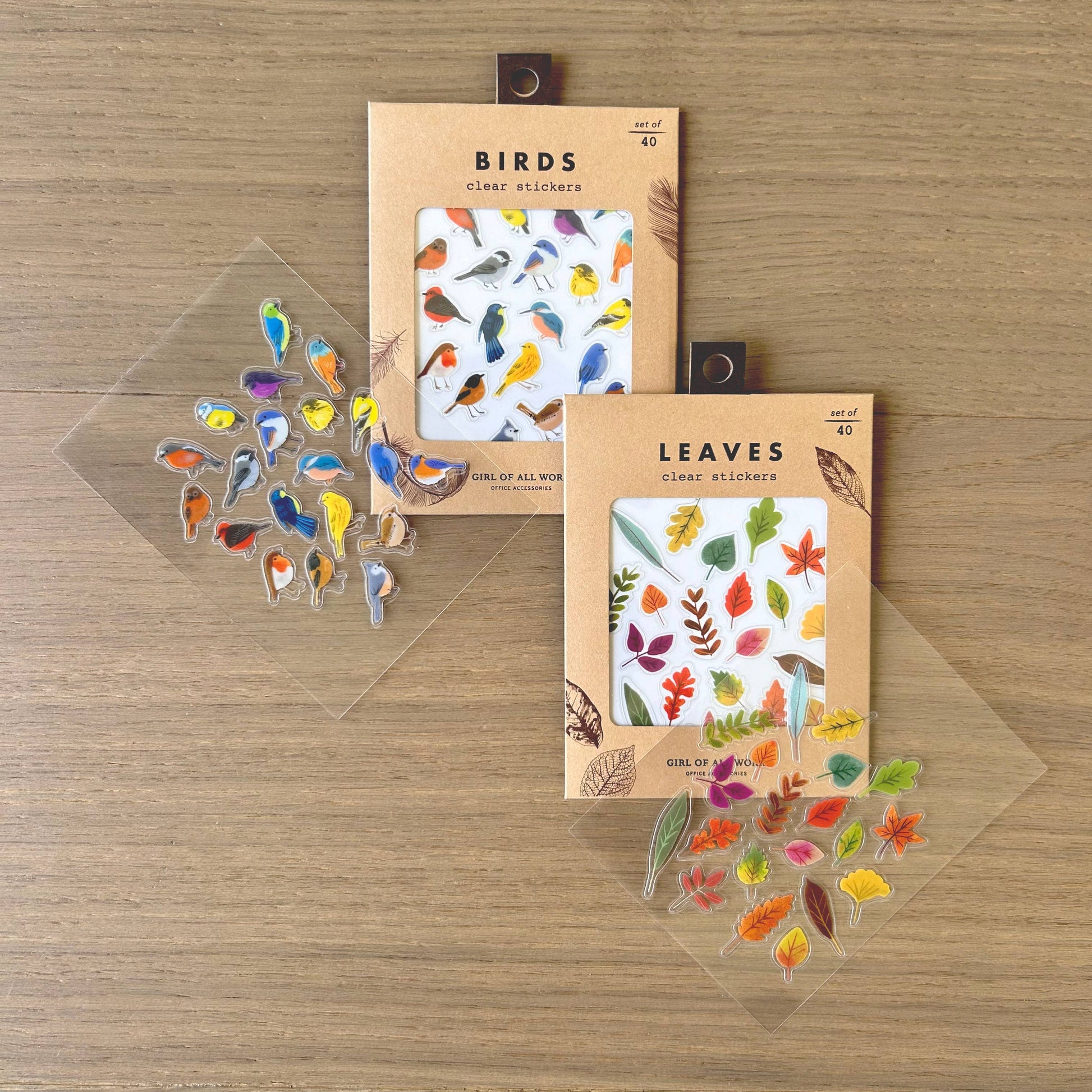 Leaves Clear Stickers by Girl of All Work | Papertail Fox