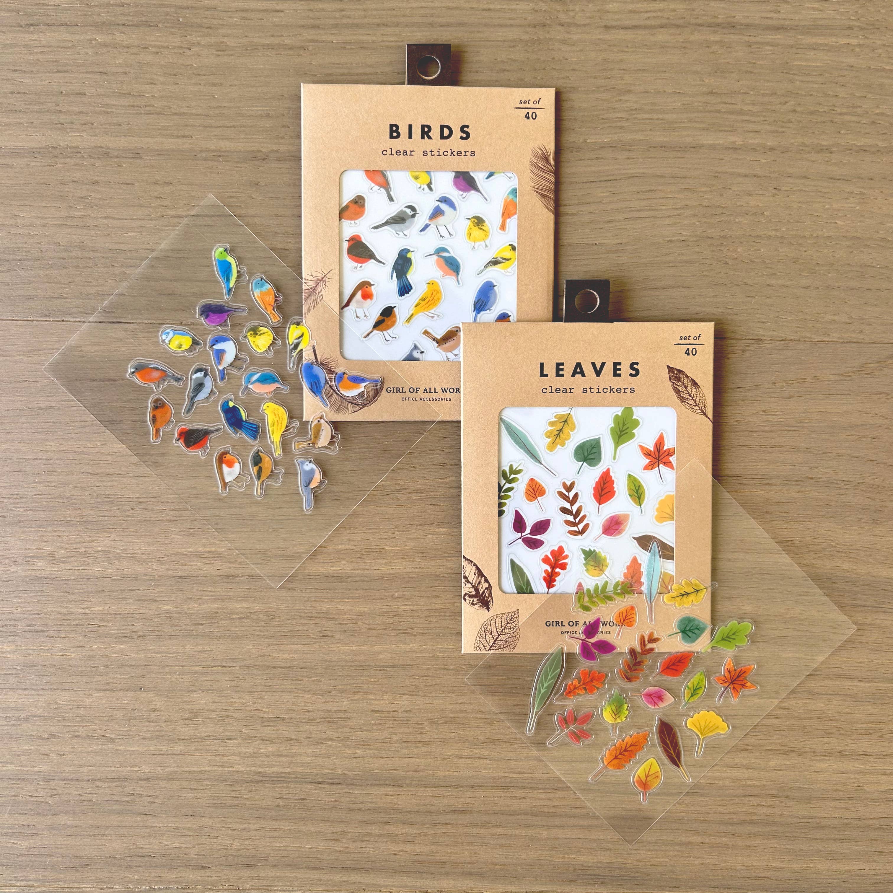 Leaves Clear Stickers by Girl of All Work | Papertail Fox