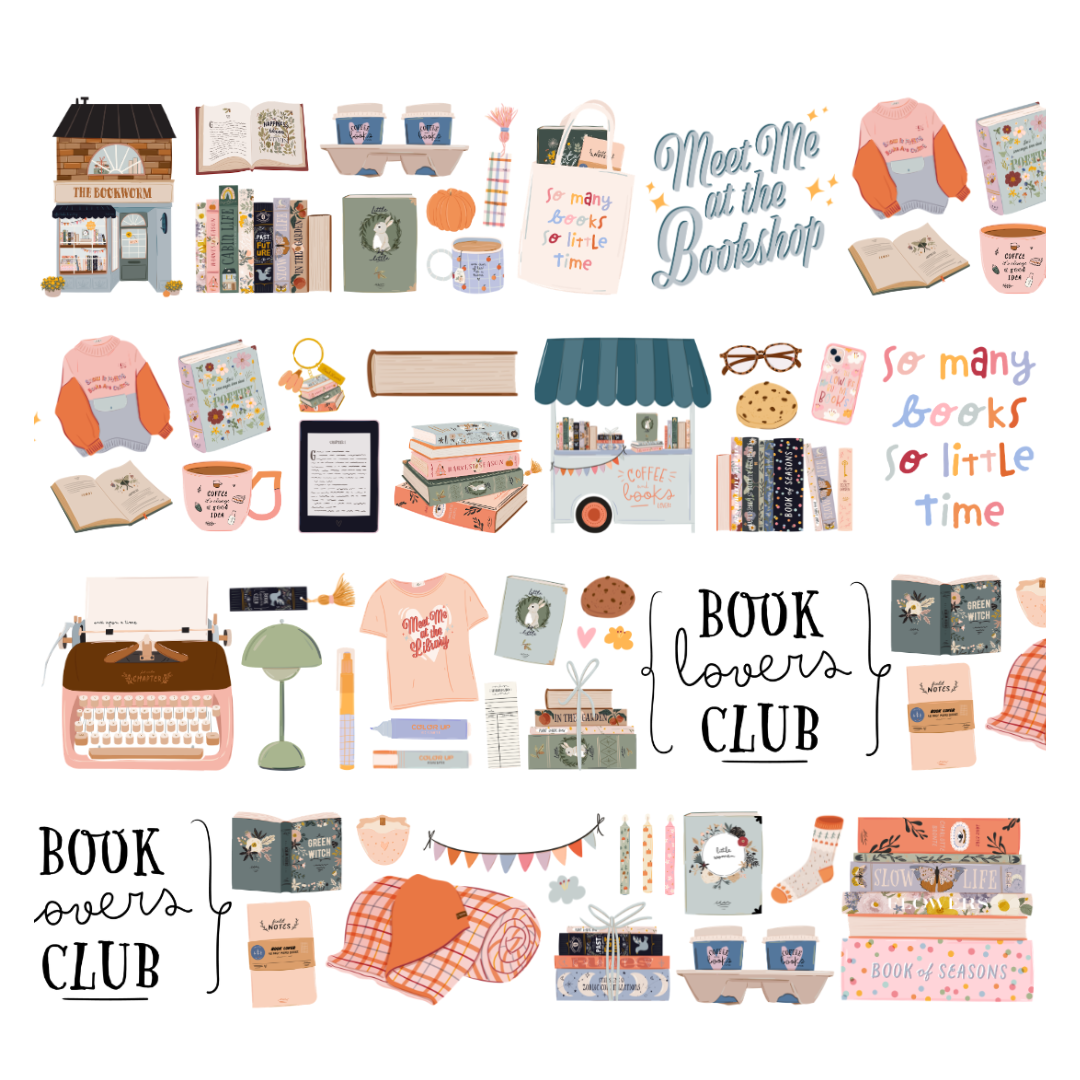 Bookworm Pre-Cut PET Tape | Penpaling Paula - Papertail Fox
