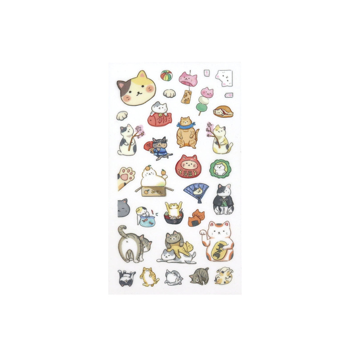 Japanese Cat Paper Transfer Stickers by Irodo