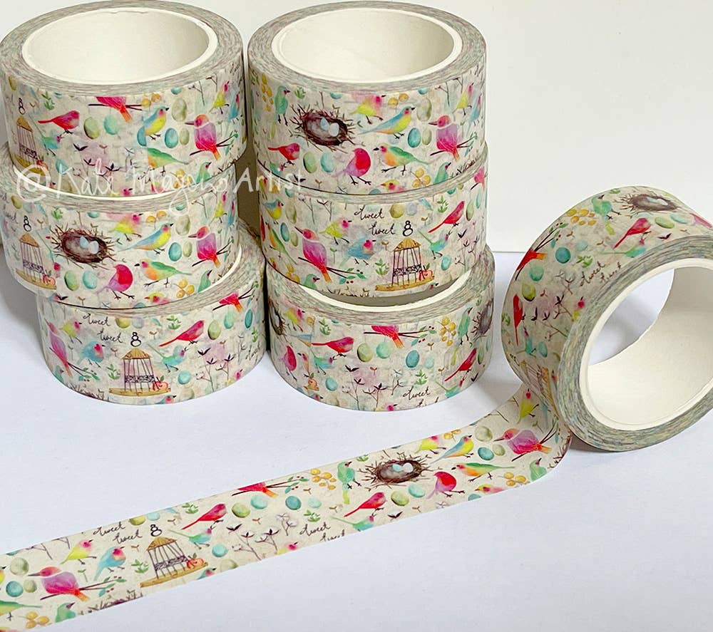 Birdy Tweet Nest Washi Tape | Kate Mason Artist