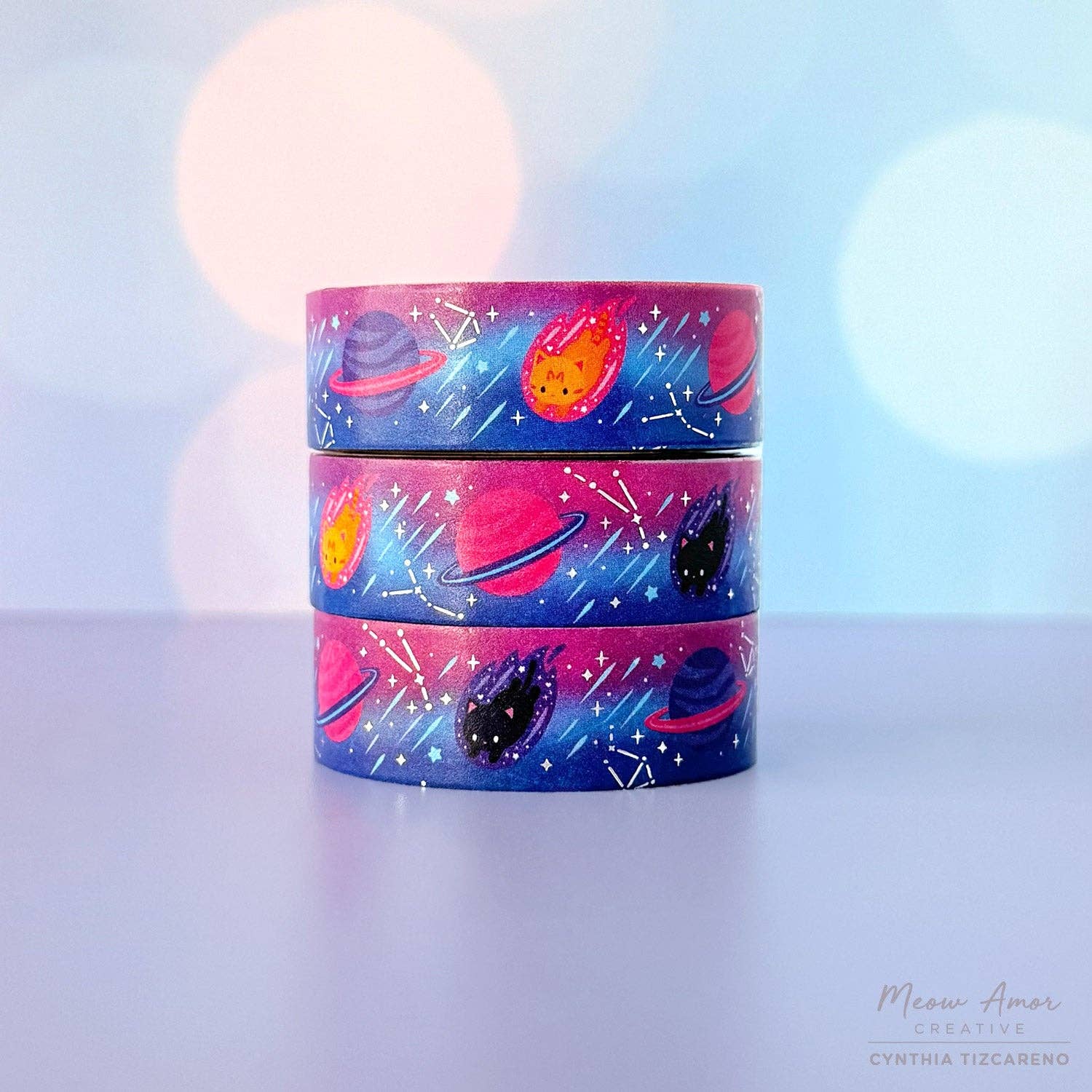 Comet Cats Holo Foil Washi Tape | Meow Amor Creative