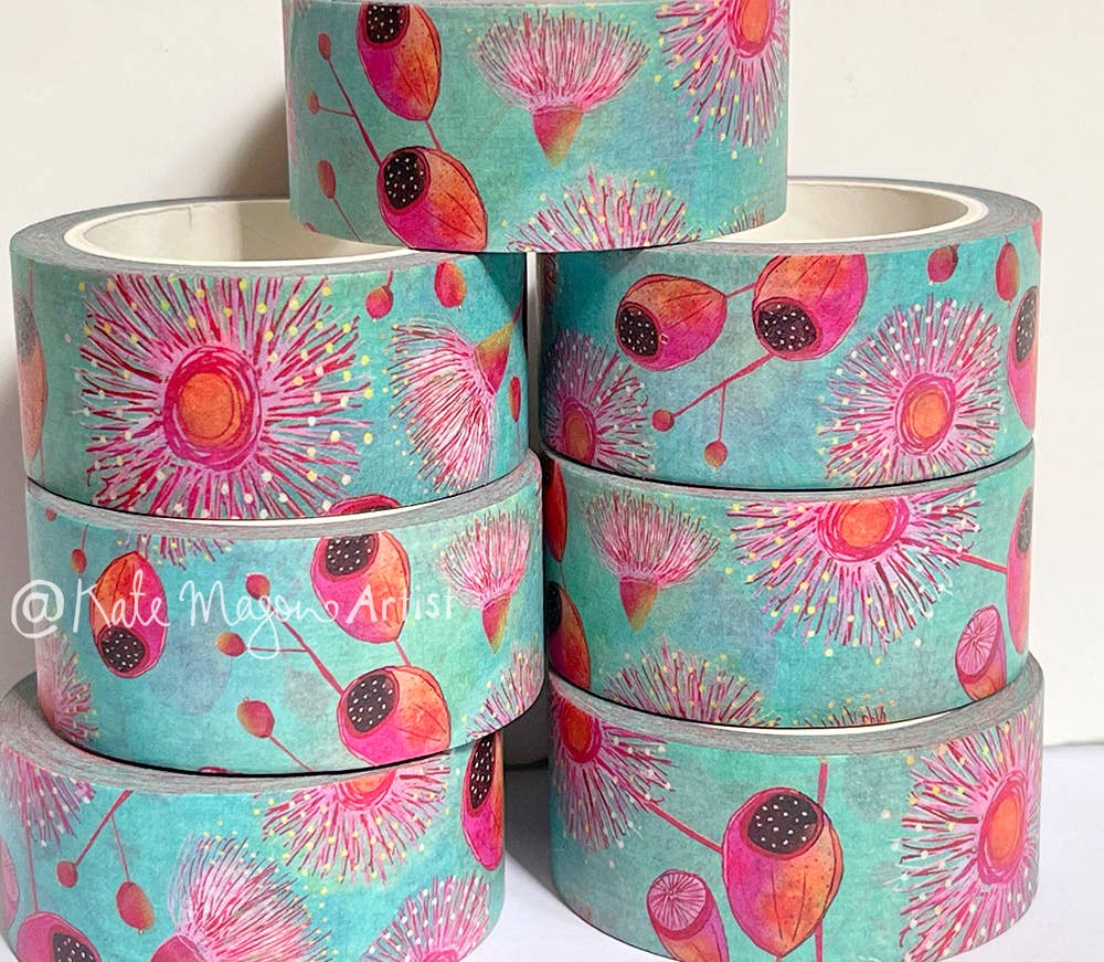 Floral Gumnuts Washi Tape | Kate Mason Artist