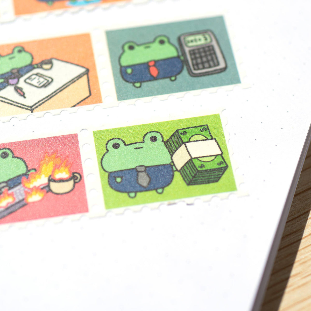 Bizness Frogs Stamp Washi Tape | Robot Dance Battle - Papertail Fox