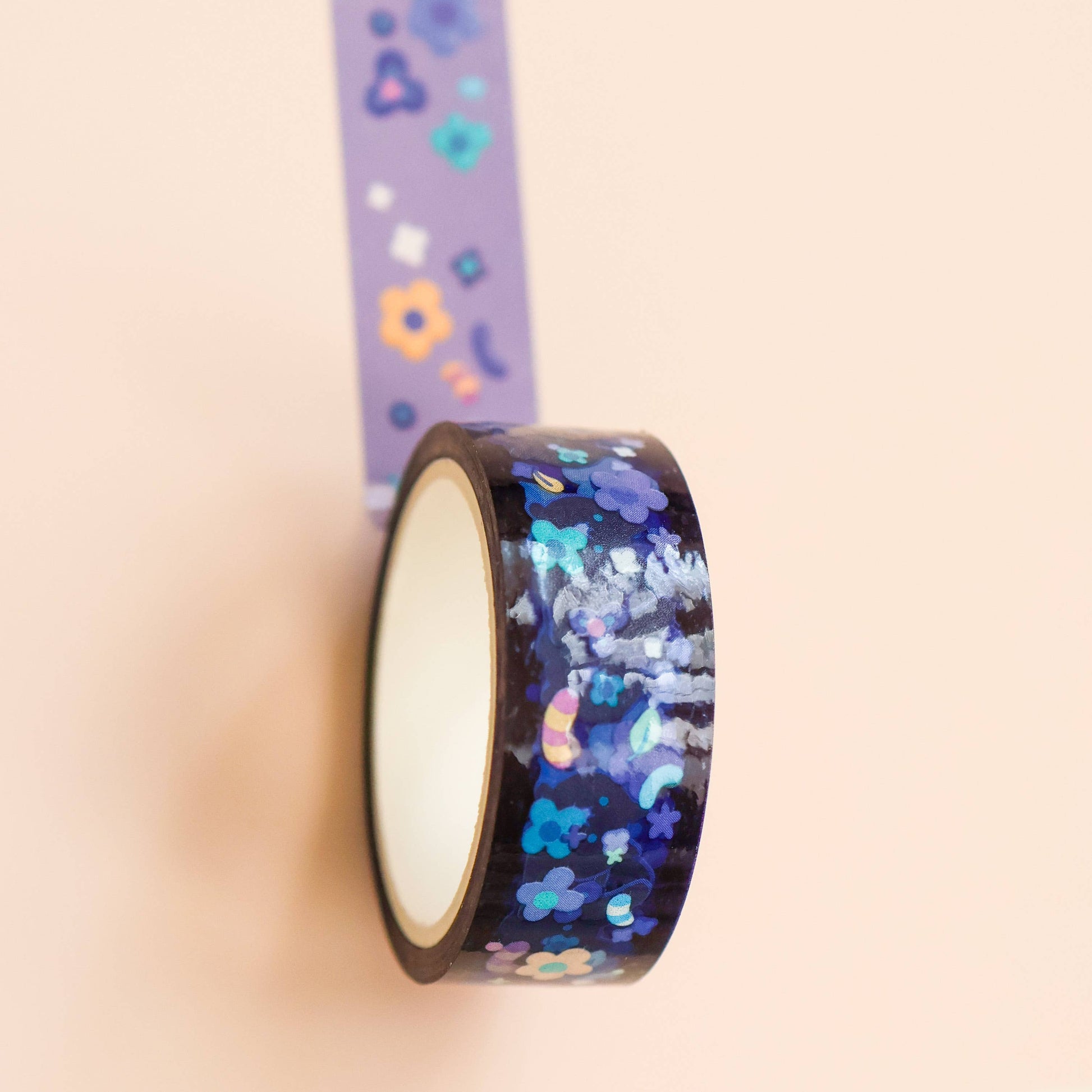Floral Black Cat Clear PET Tape by Thousand Skies | Papertail Fox