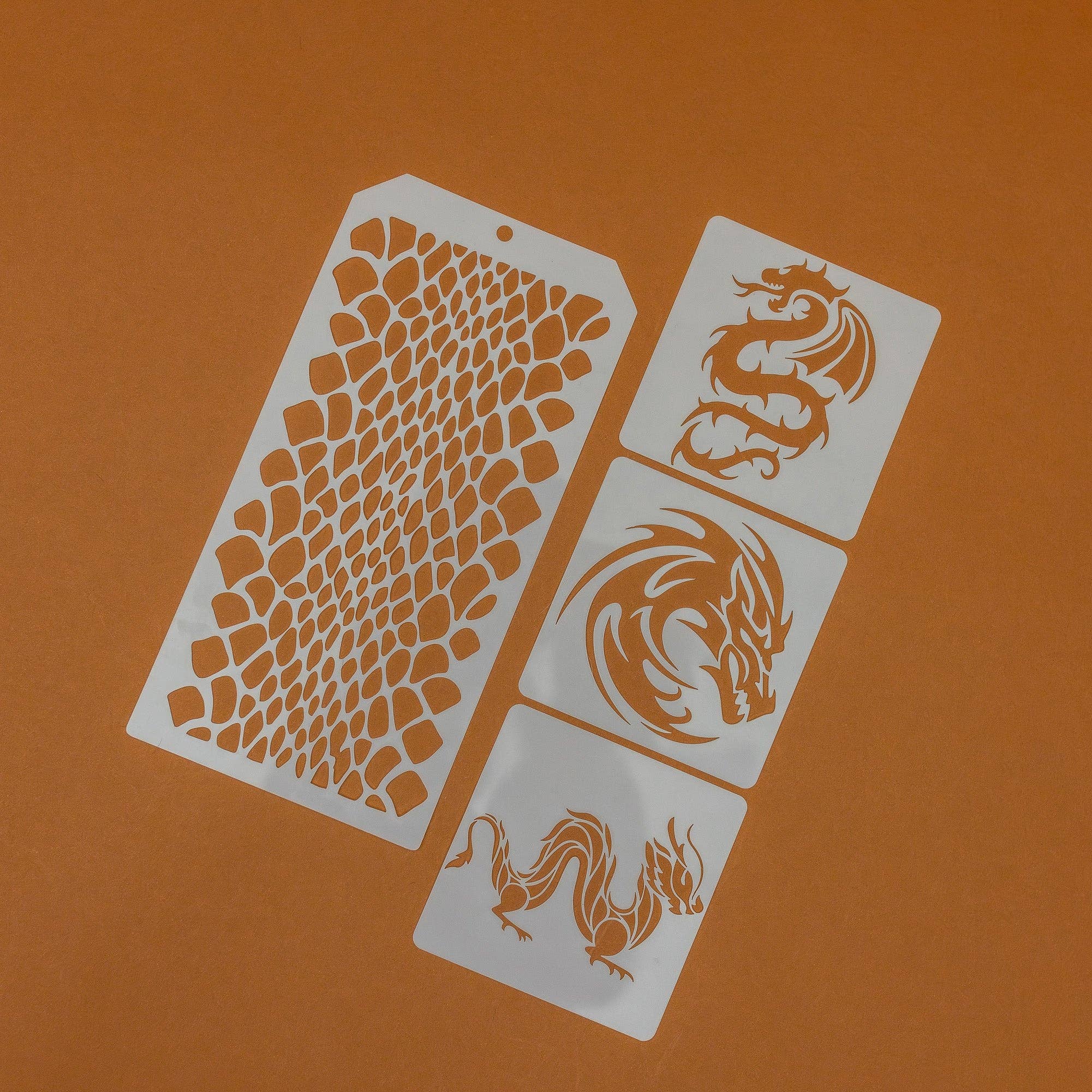 Dragon Stencils: Scales | CoraCreaCrafts