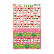 Santa and Tree 3-Way Circle Stickers by Ryu-Ryu | Papertail Fox