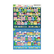 Christmas Town 3-Way Circle Stickers by Ryu-Ryu | Papertail Fox