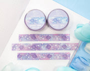 Blue Galaxy Silver Foil Washi Tape