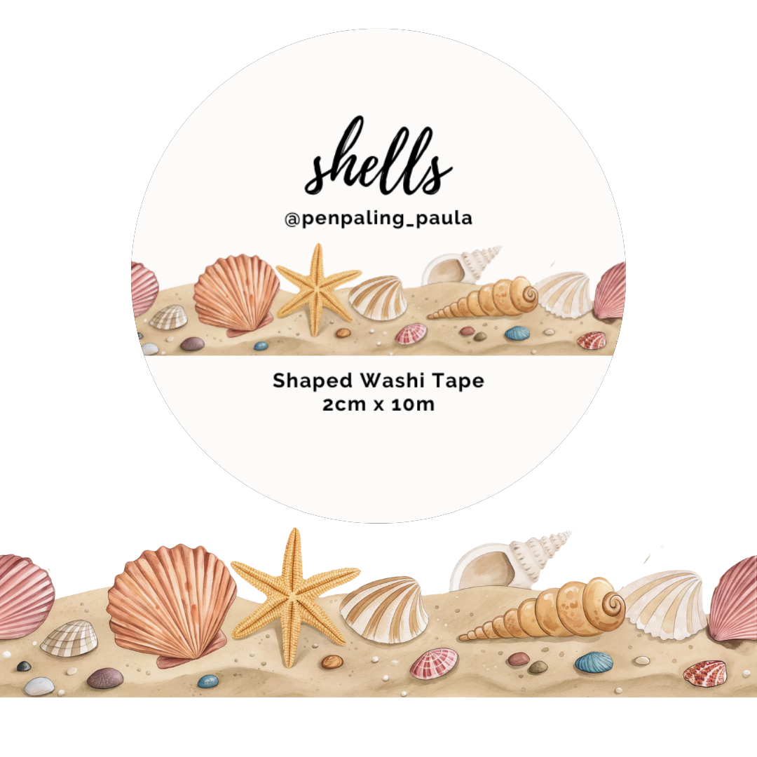 Shells SHAPED Washi Tape | Penpaling Paula