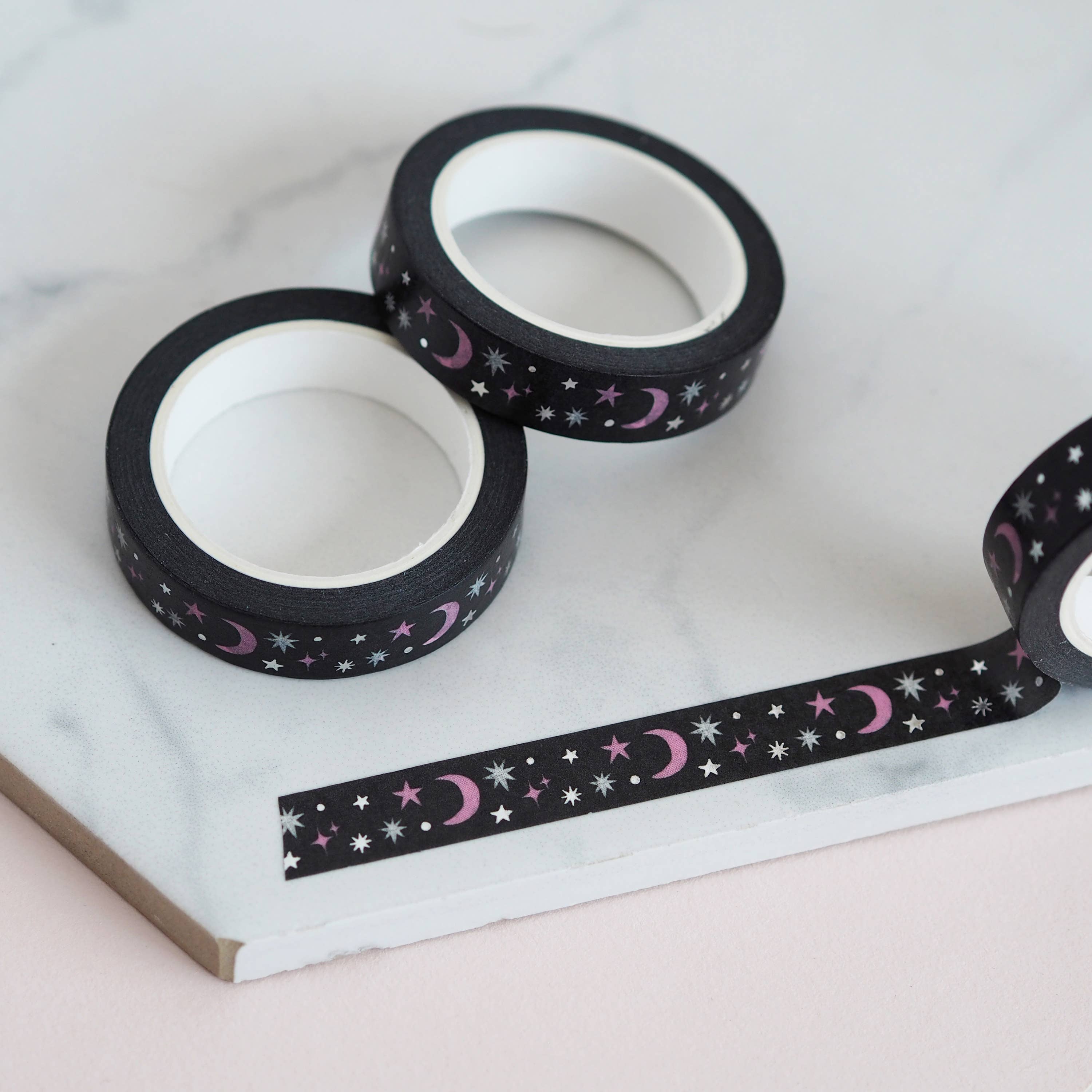 Black and Silver Galaxy Washi Tape | Nutmeg and Arlo