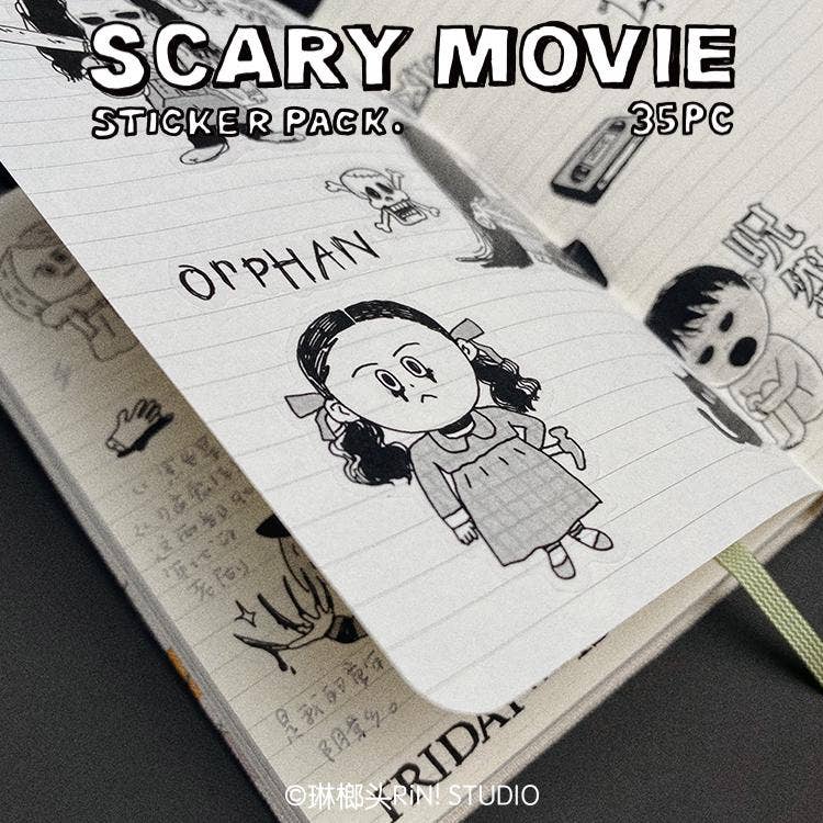 Scary Movie Halloween Sticker Pack by RiN! Studio | Papertail Fox