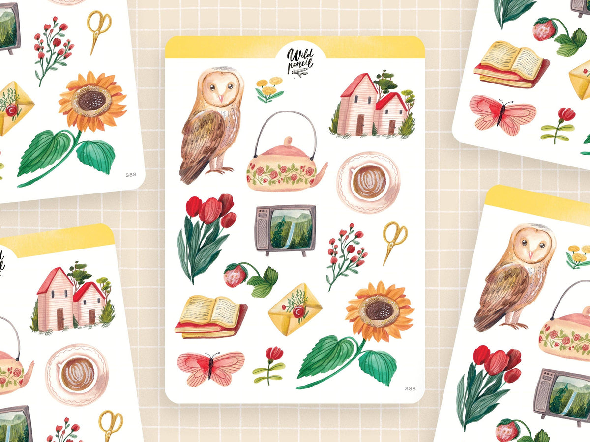 Late Summer Sticker Sheet by Wild Pencil Studio | Papertail Fox