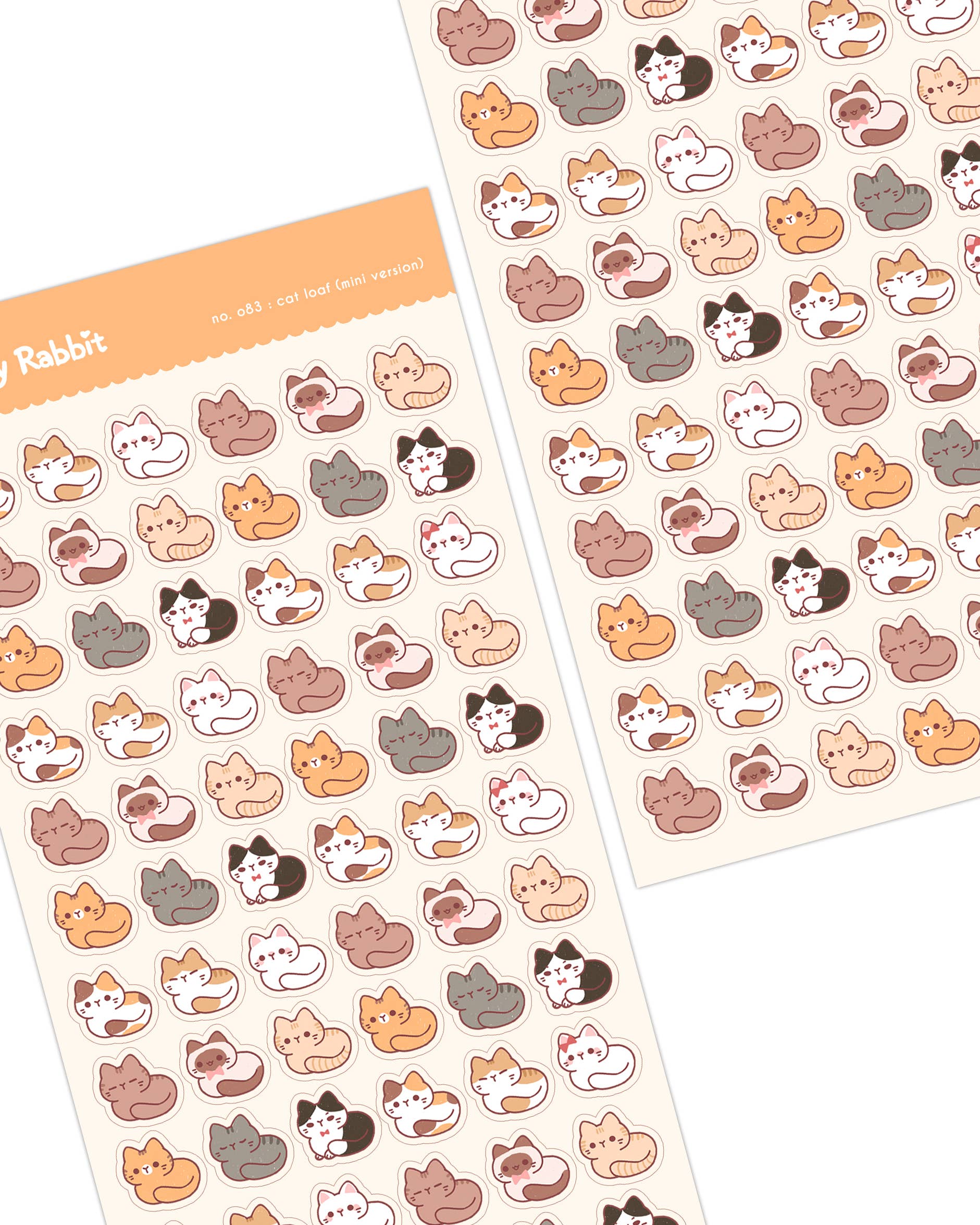 Cat Loafs Mini Sticker Sheet no.083 (ver. 2) by Cherry Rabbit | Papertail Fox