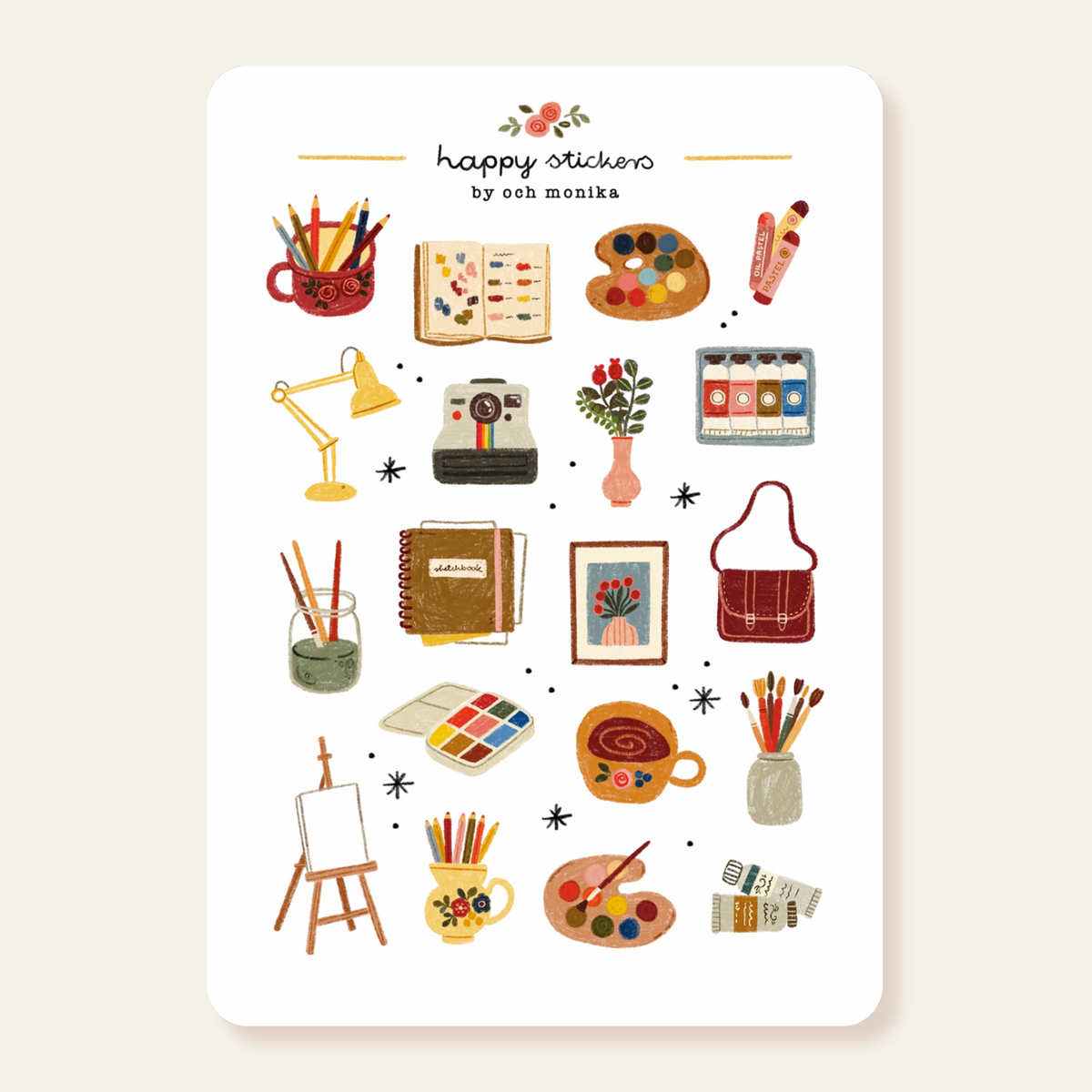 Artist's Corner Sticker Sheet | Och Monika