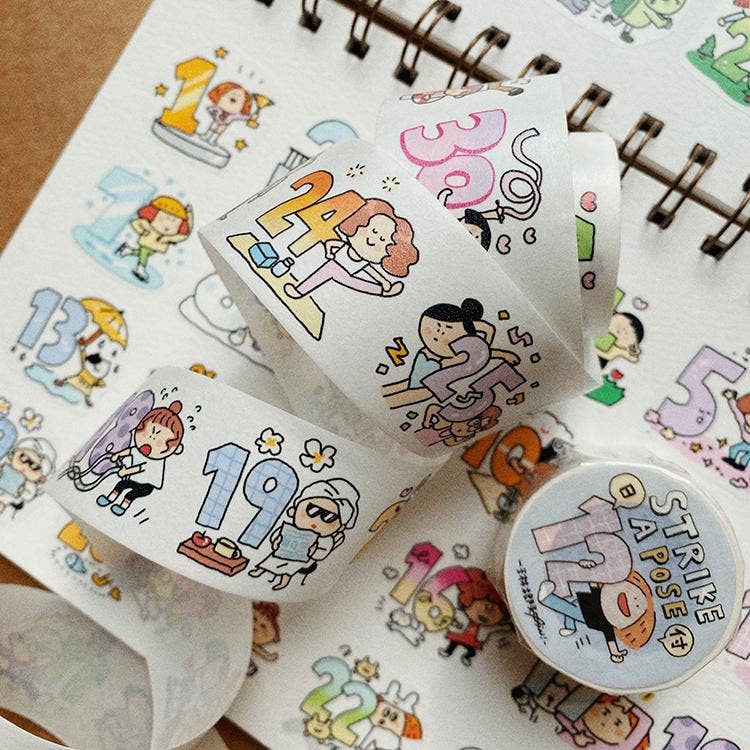 Strike a Pose Washi Tape by RiN! Studio | Papertail Fox
