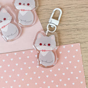 Grey Cat Keychain
