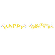 Petit Deco Tape: Happy - Metallic