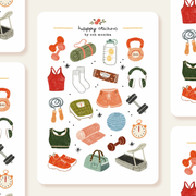 Fitness Sticker Sheet by Och Monika | Papertail Fox