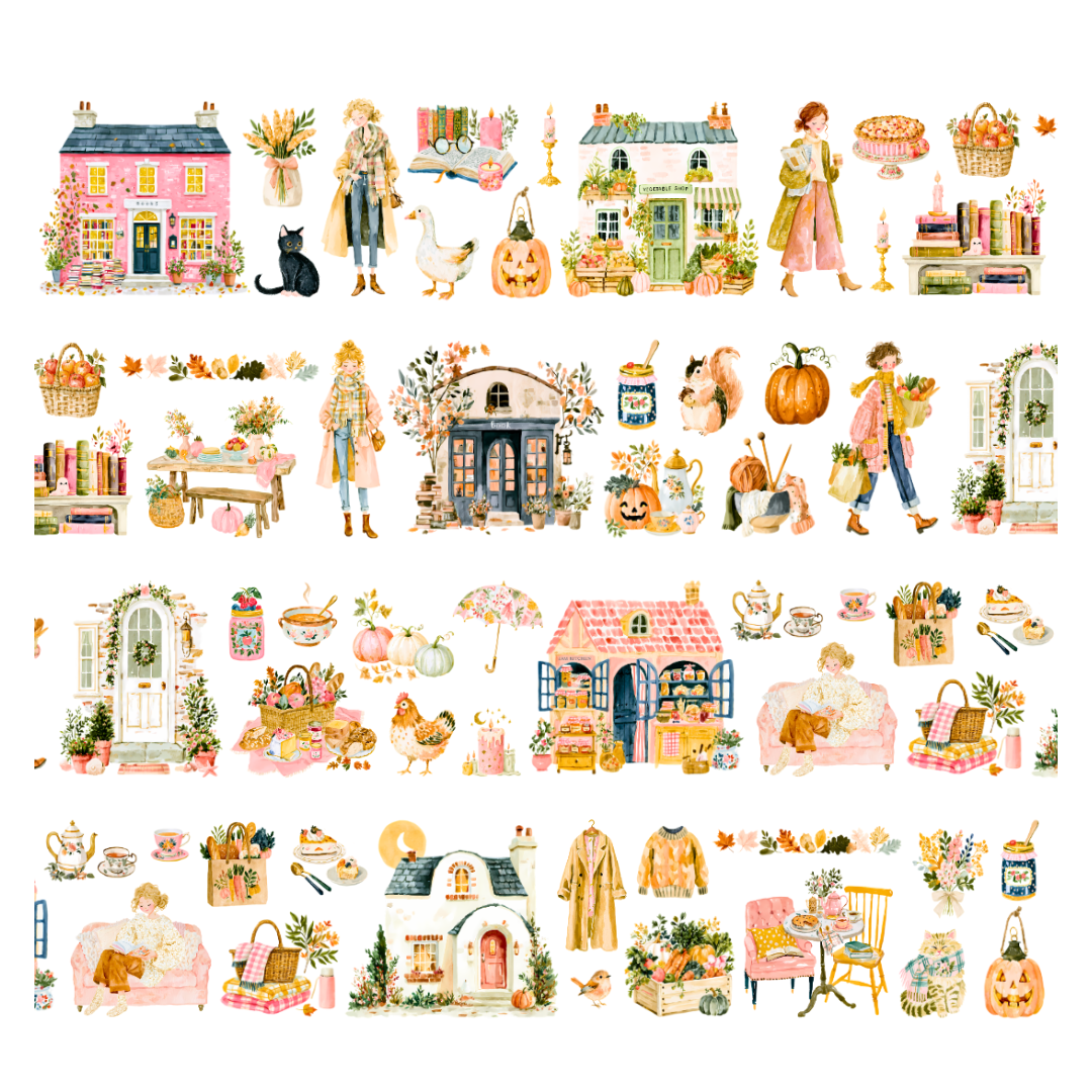 Autumn Vibes Pre-Cut PET Tape by Penpaling Paula | Papertail Fox