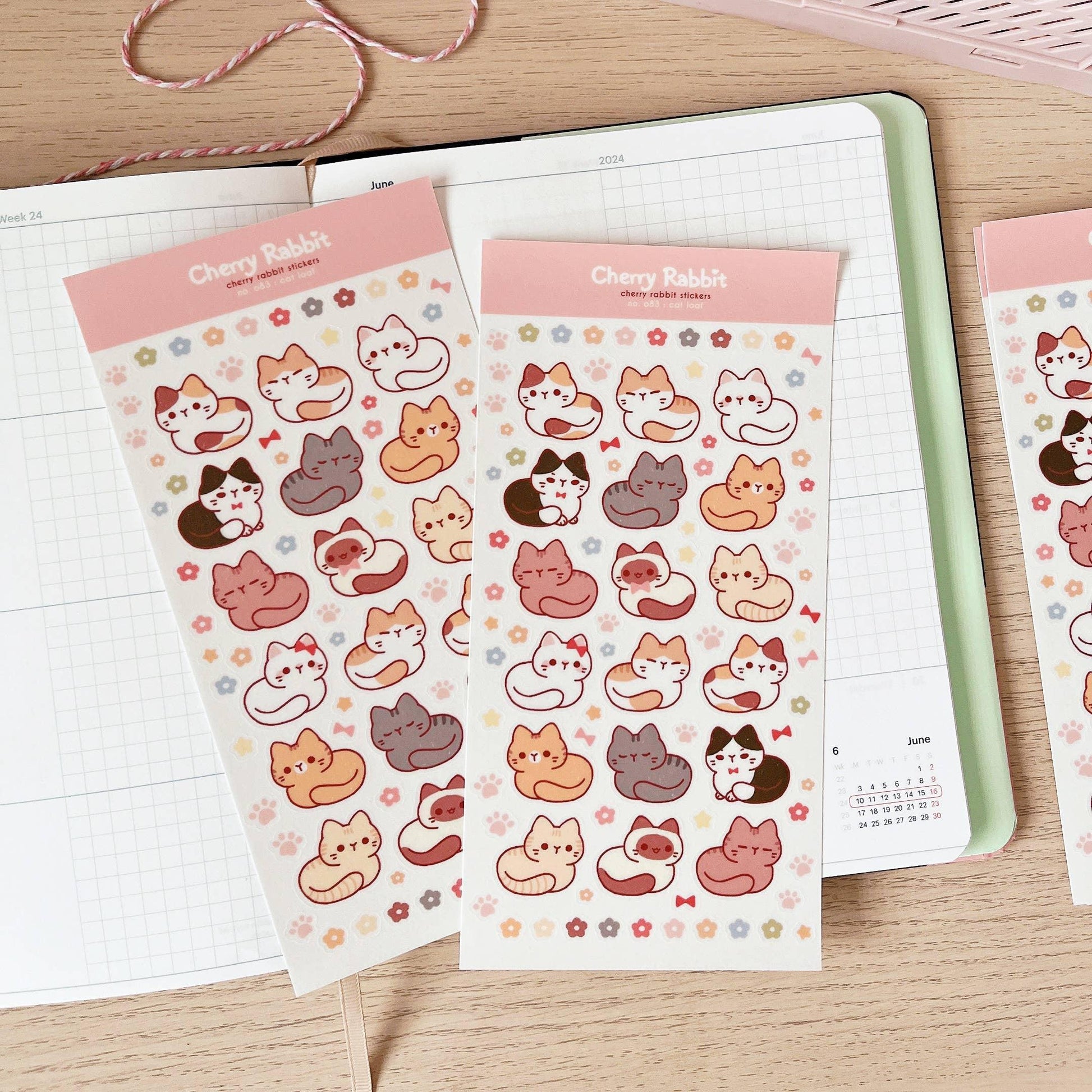 Cat Loaf Sticker Sheet no.083 - Papertail Fox