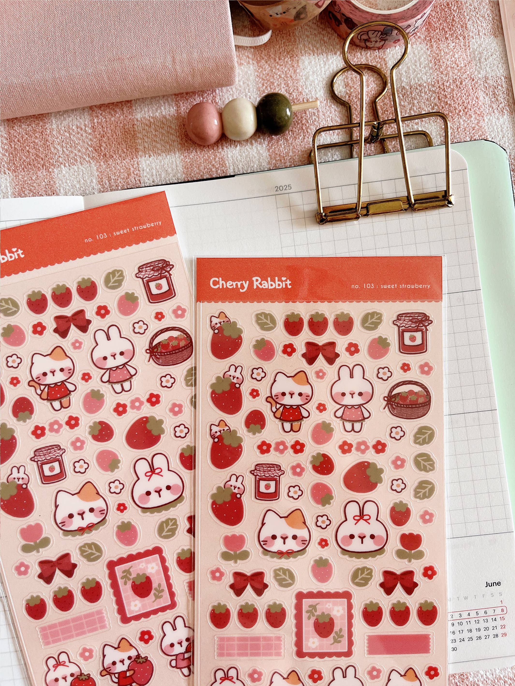 Sweet Strawberry Sticker Sheet no.103