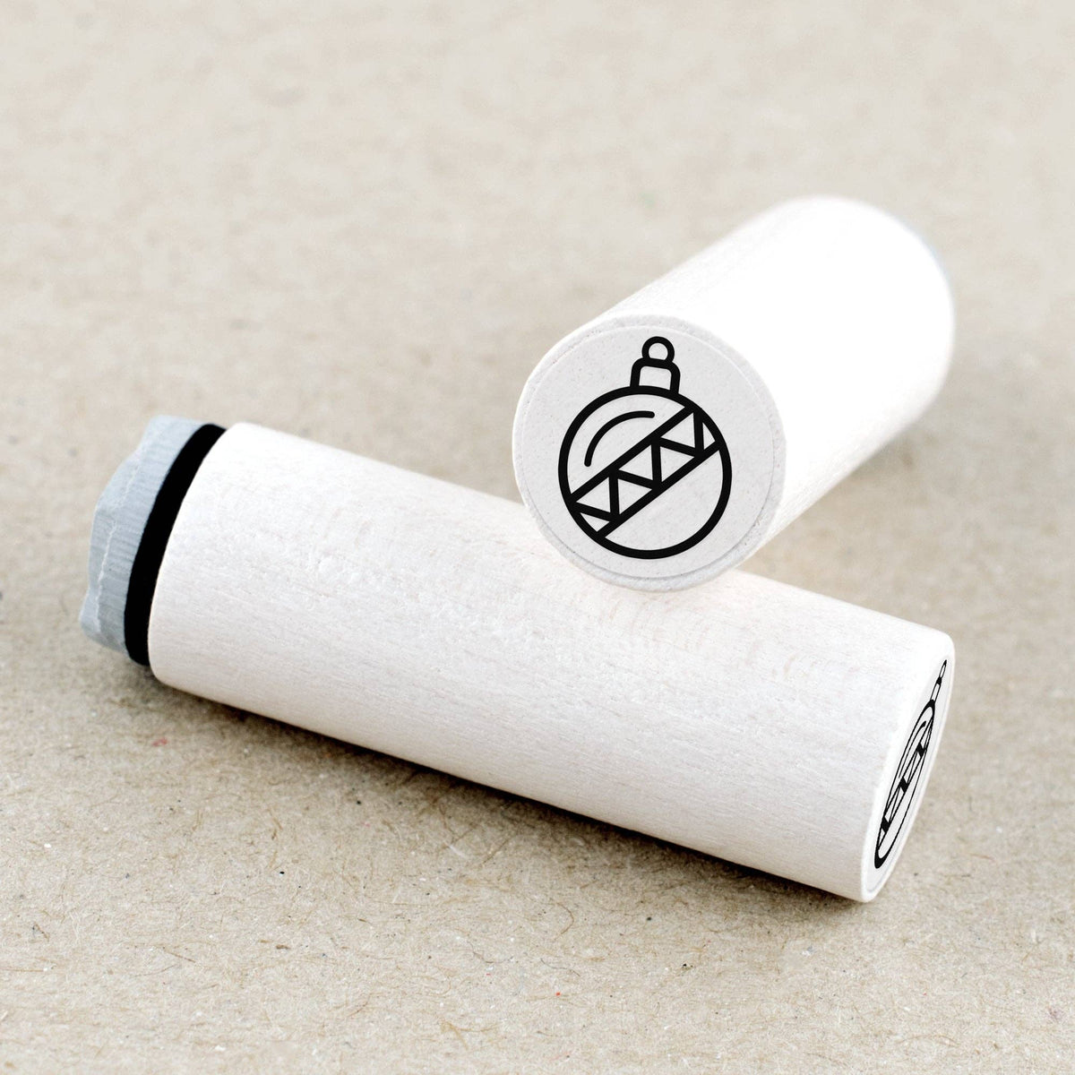 Banded Ornament Mini Stamp by Merry & Bright | Papertail Fox