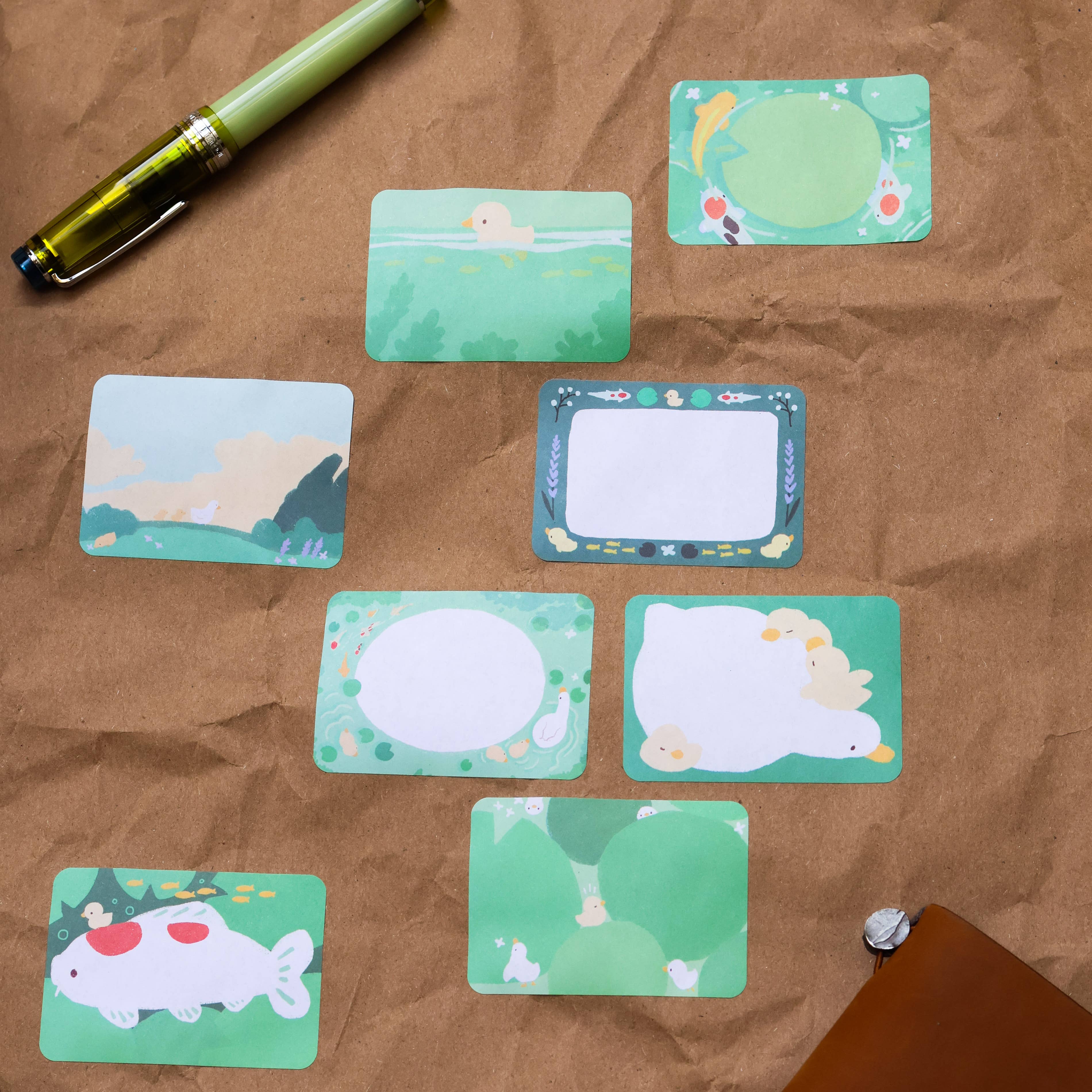 Ducks in Koi Pond Paper Roll Labels by Thousand Skies | Papertail Fox
