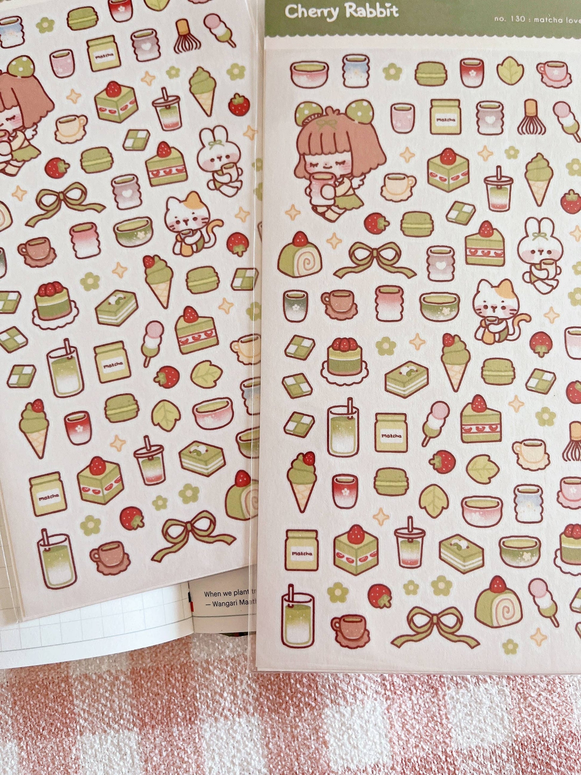 Matcha Love Sticker Sheet no.120 by Cherry Rabbit | Papertail Fox