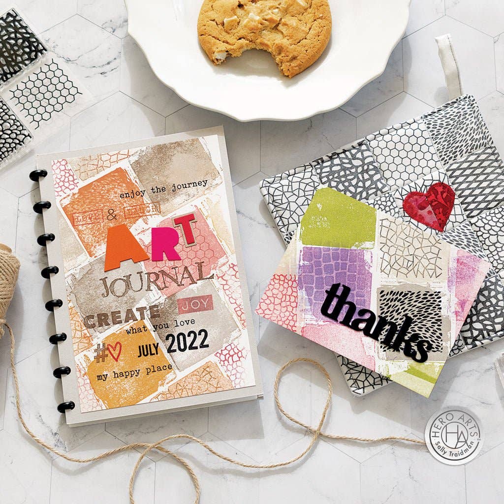 Hero Arts Art Journal Messages Clear Stamps