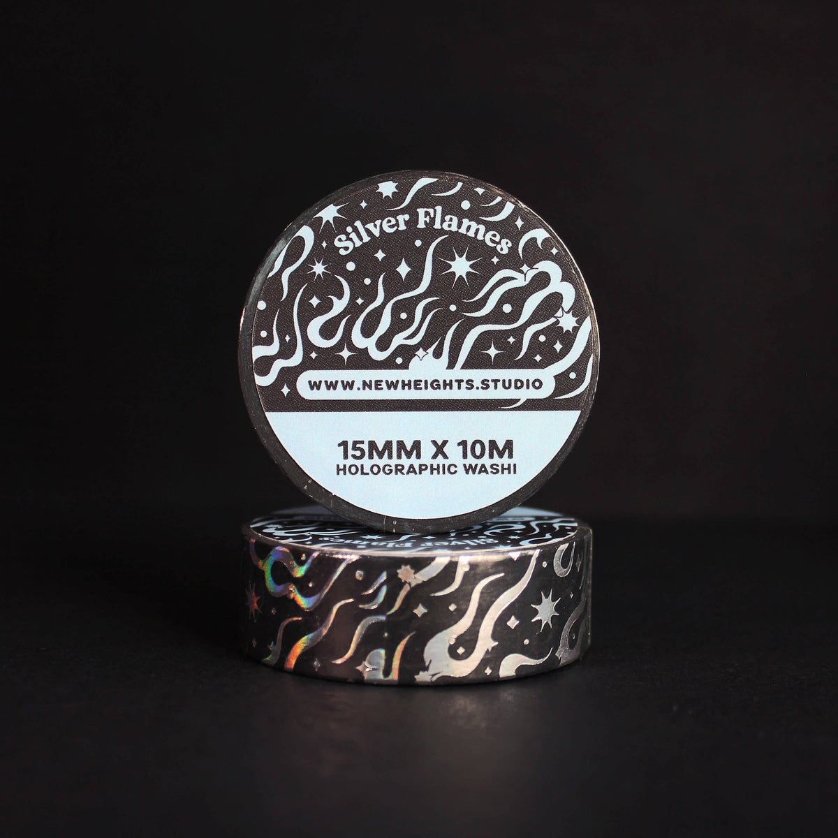 Silver Flames Foiled Washi Tape | New Heights Studio