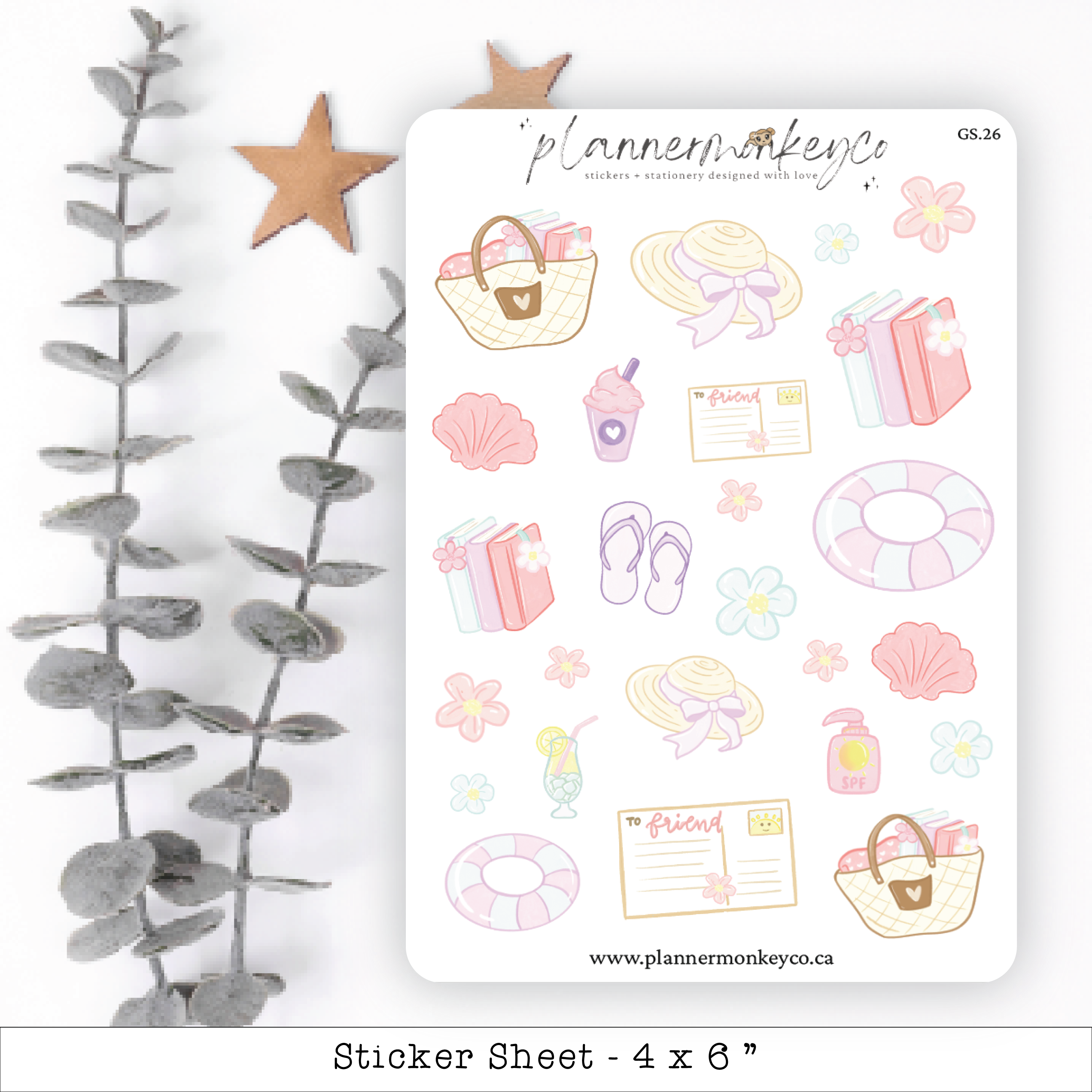 Summer Breeze Variety Deco Stickers | Planner Monkey Co