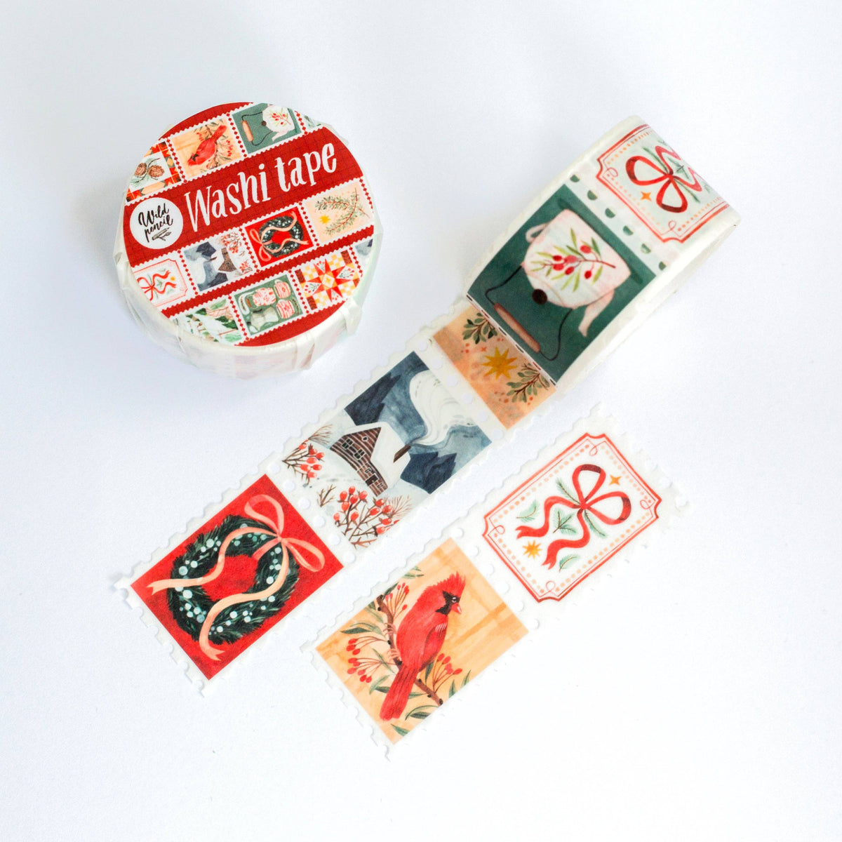 Christmas Stamps Washi Tape | Wild Pencil Studio