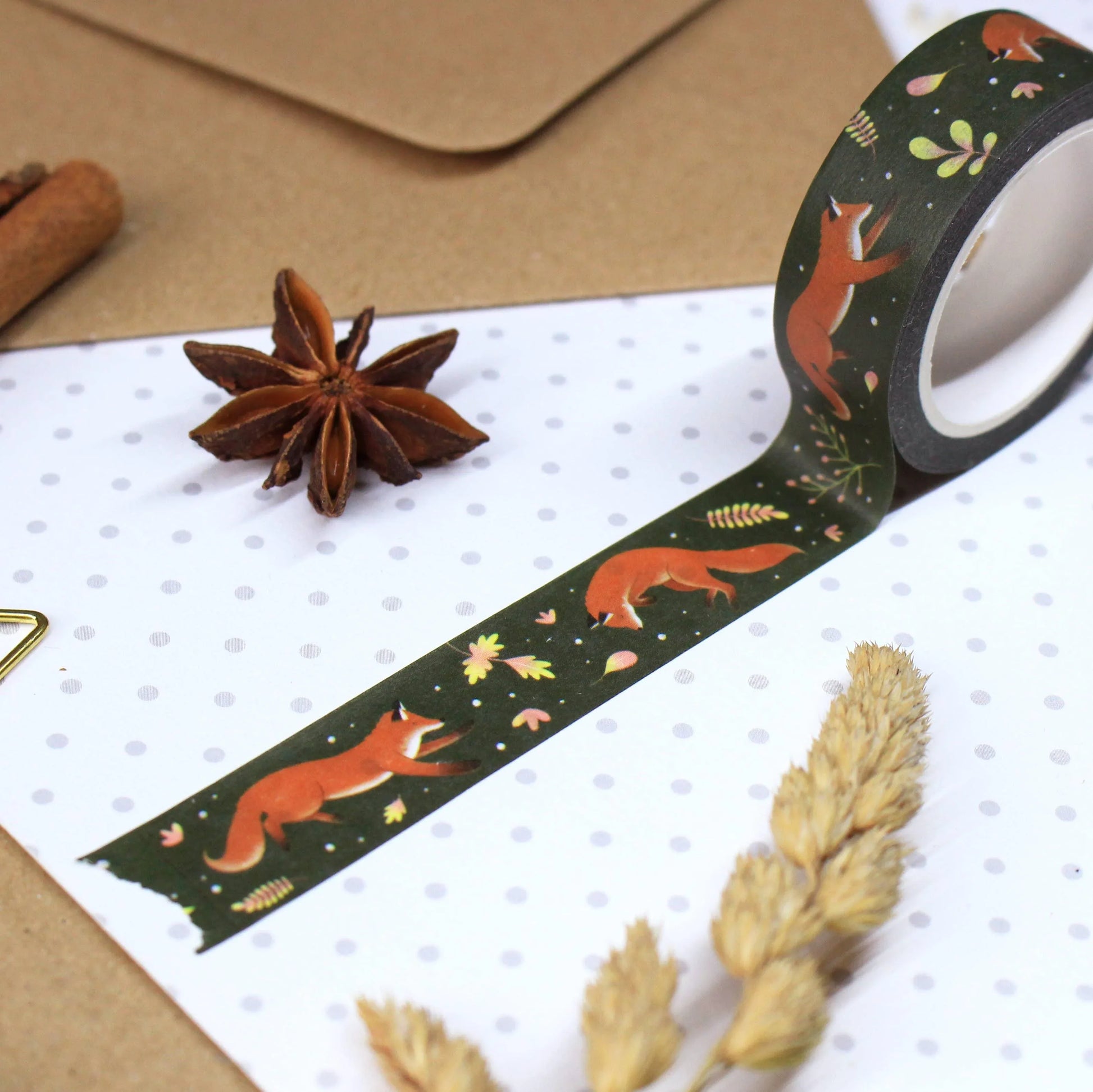 Fox Washi Tape | Ellis Woolley Illustration - Papertail Fox