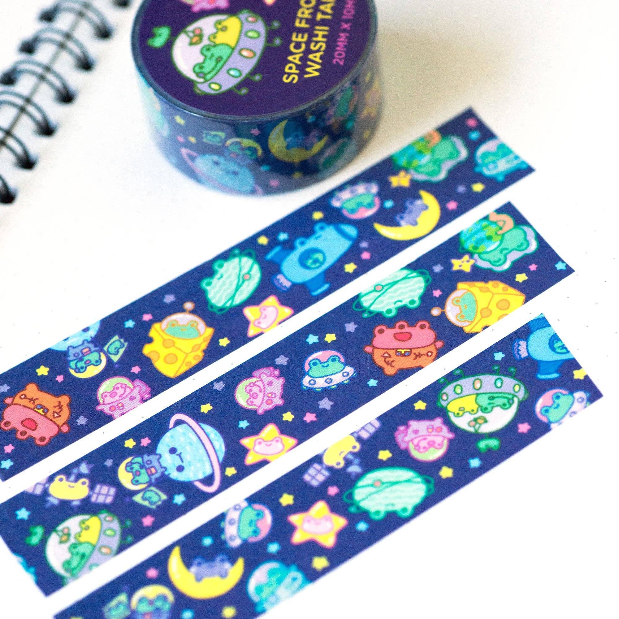 Space Frogs Washi Tape | Robot Dance Battle - Papertail Fox
