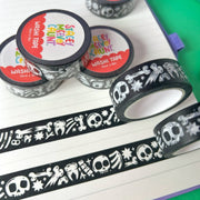 Skull and Bones washi tape by Stacey McEvoy Caunt | skull and bones pattern | Papertail Fox