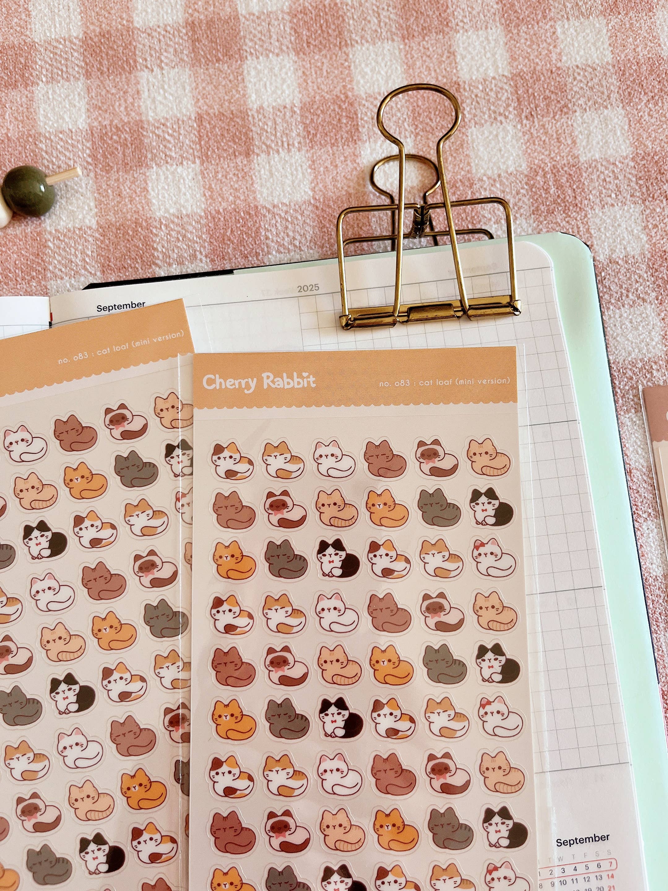 Cat Loafs Mini Sticker Sheet no.083 (ver. 2) by Cherry Rabbit | Papertail Fox