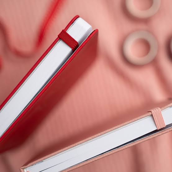 Archer & Olive Bow in Pink or Red - Dot Grid Notebook - 128 pages - A5