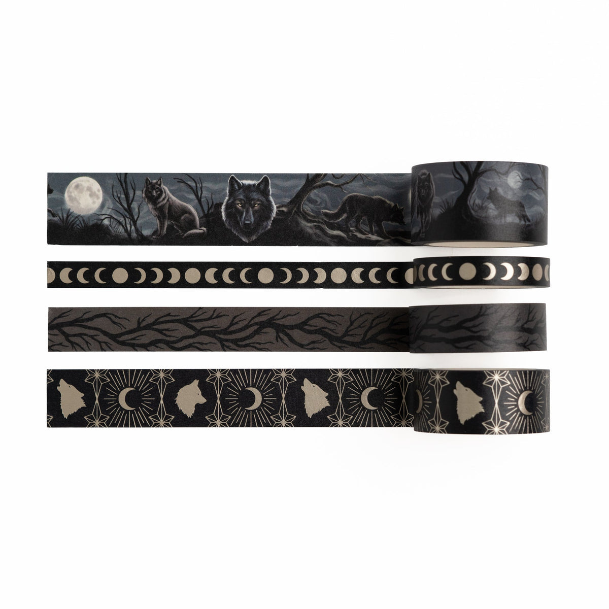 Wolf in the Night 4 Roll Washi Tape Set by Archer & Olive | Papertail Fox