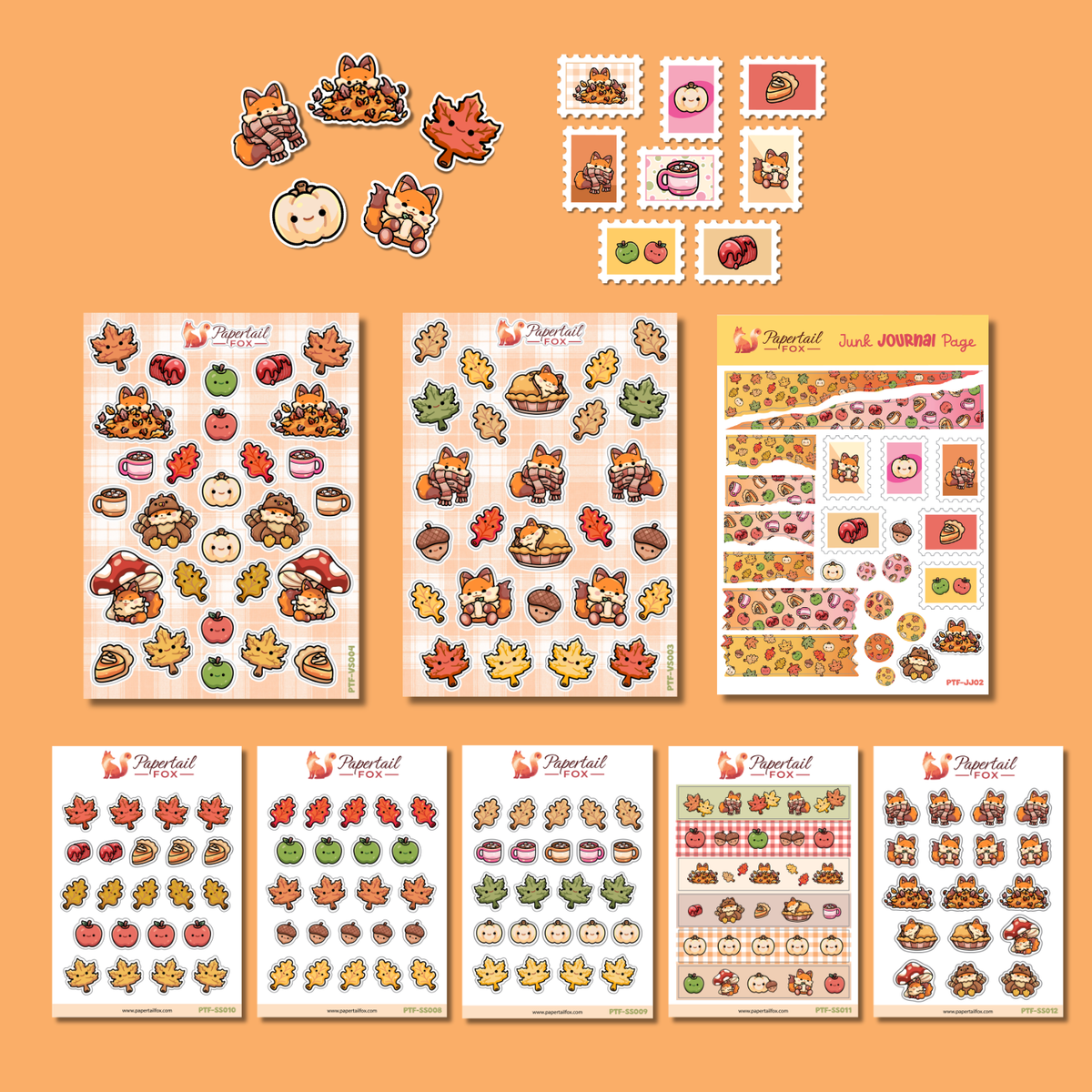 Autumn Foxes Deluxe Bundle | Papertail Fox