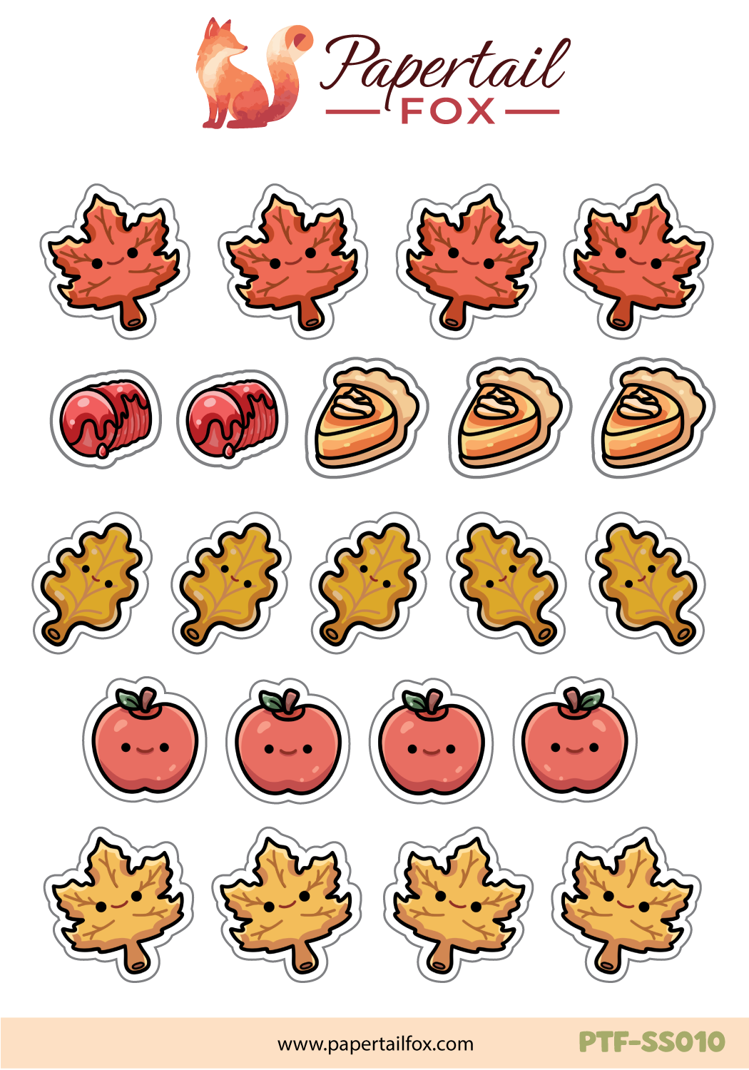 Autumn Foxes Planner Sheet | Papertail Fox