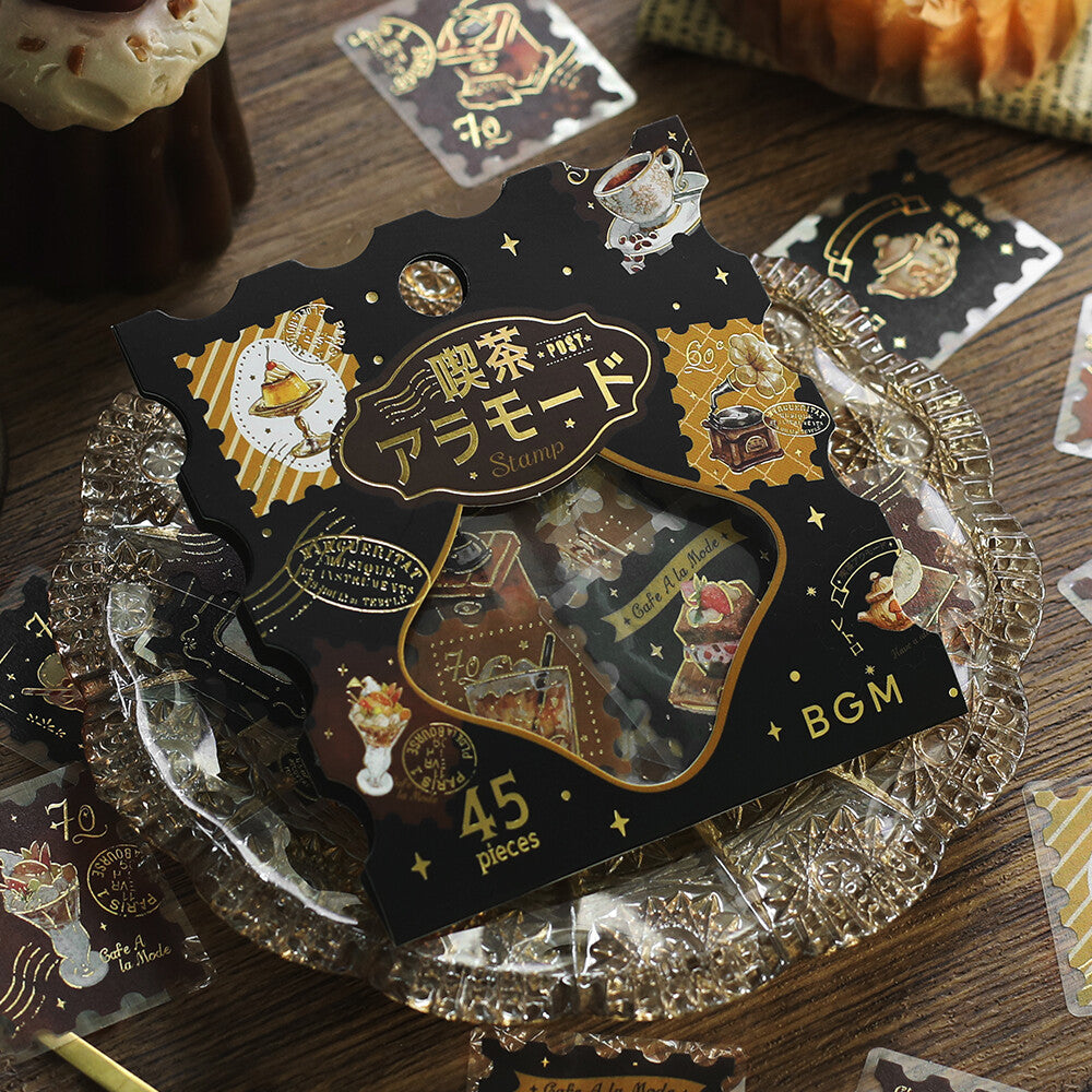 Cafe à la Mode Flake Stickers Brown by BGM | Papertail Fox