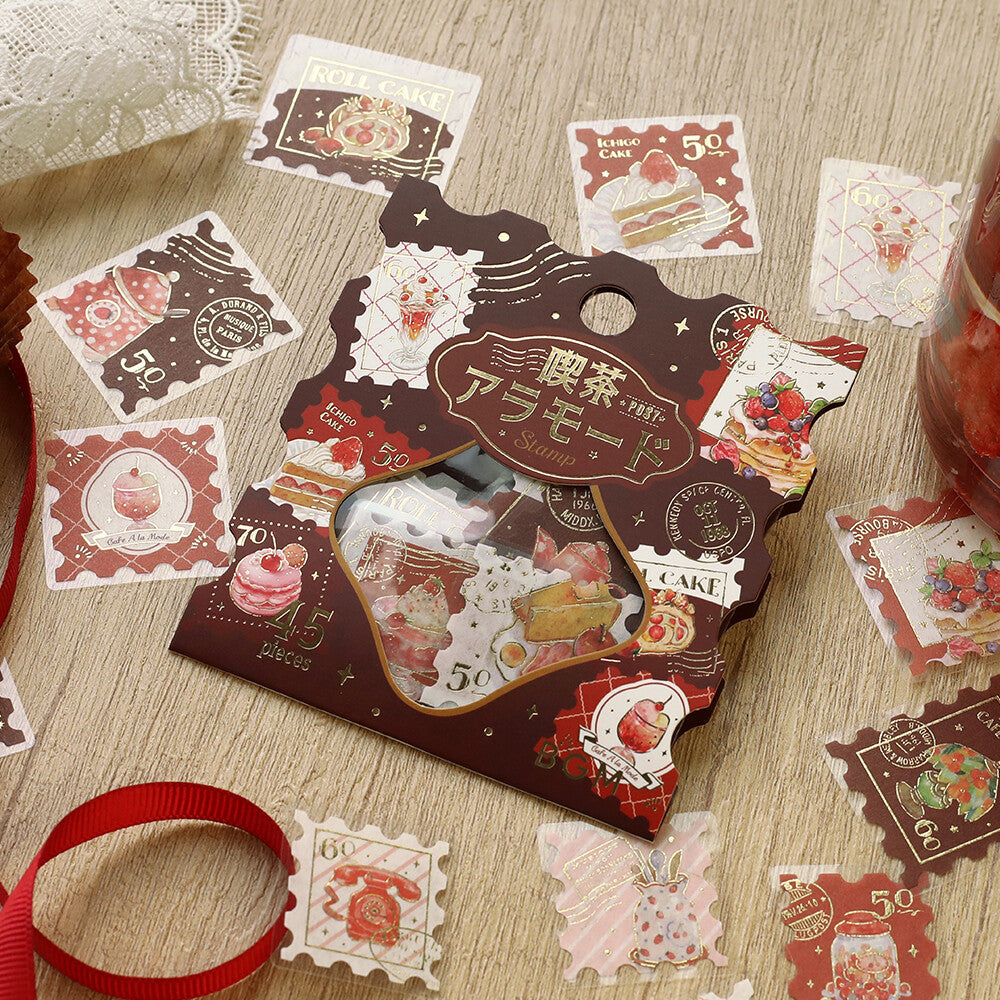 Cafe à la Mode Flake Stickers Red by BGM | Papertail Fox