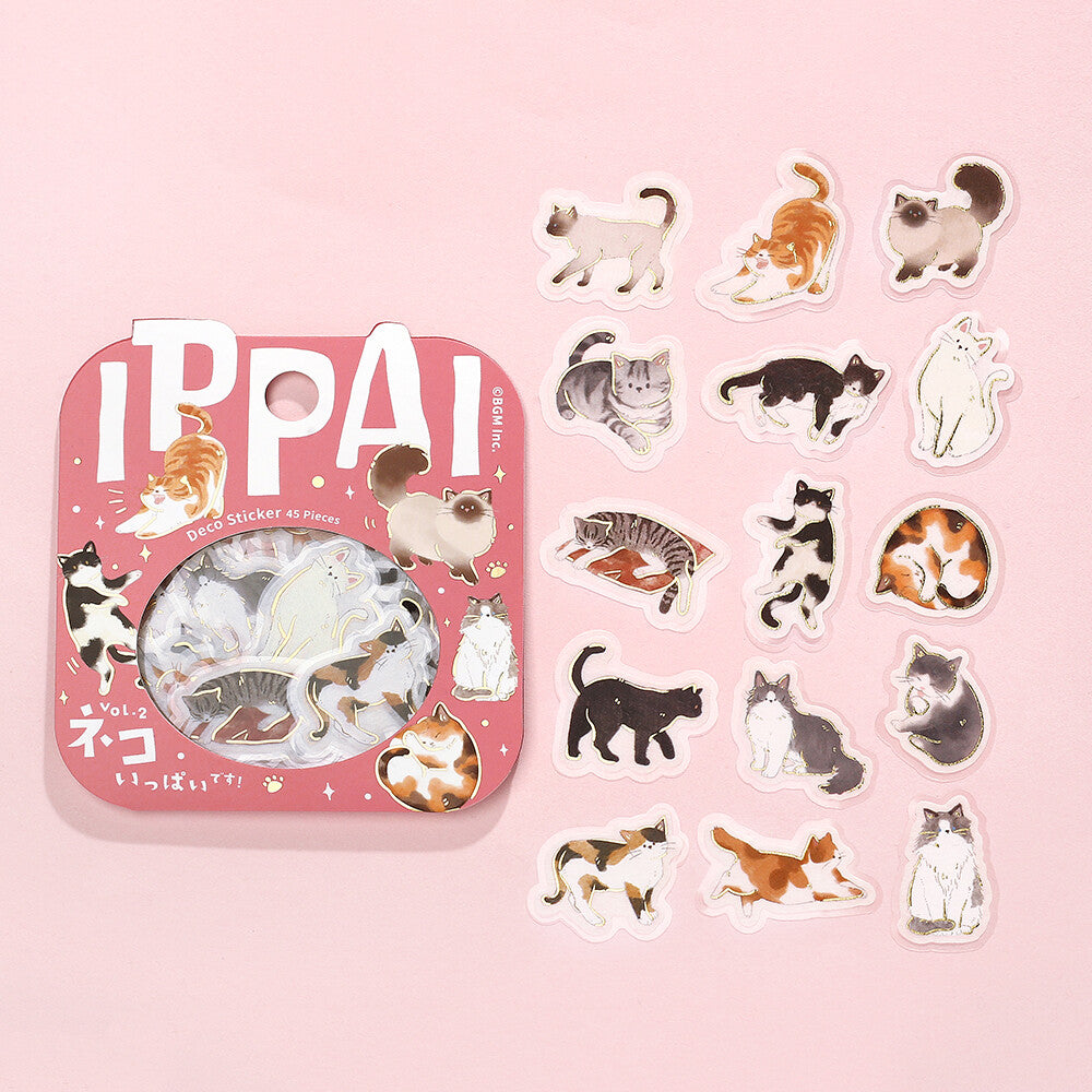 IPPAI Foil Flake Stickers - Lots of Cats Vol. 2