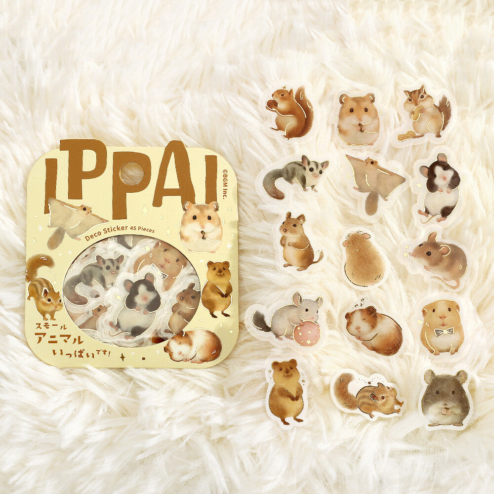 IPPAI Foil Flake Stickers - Lots of Small Animals